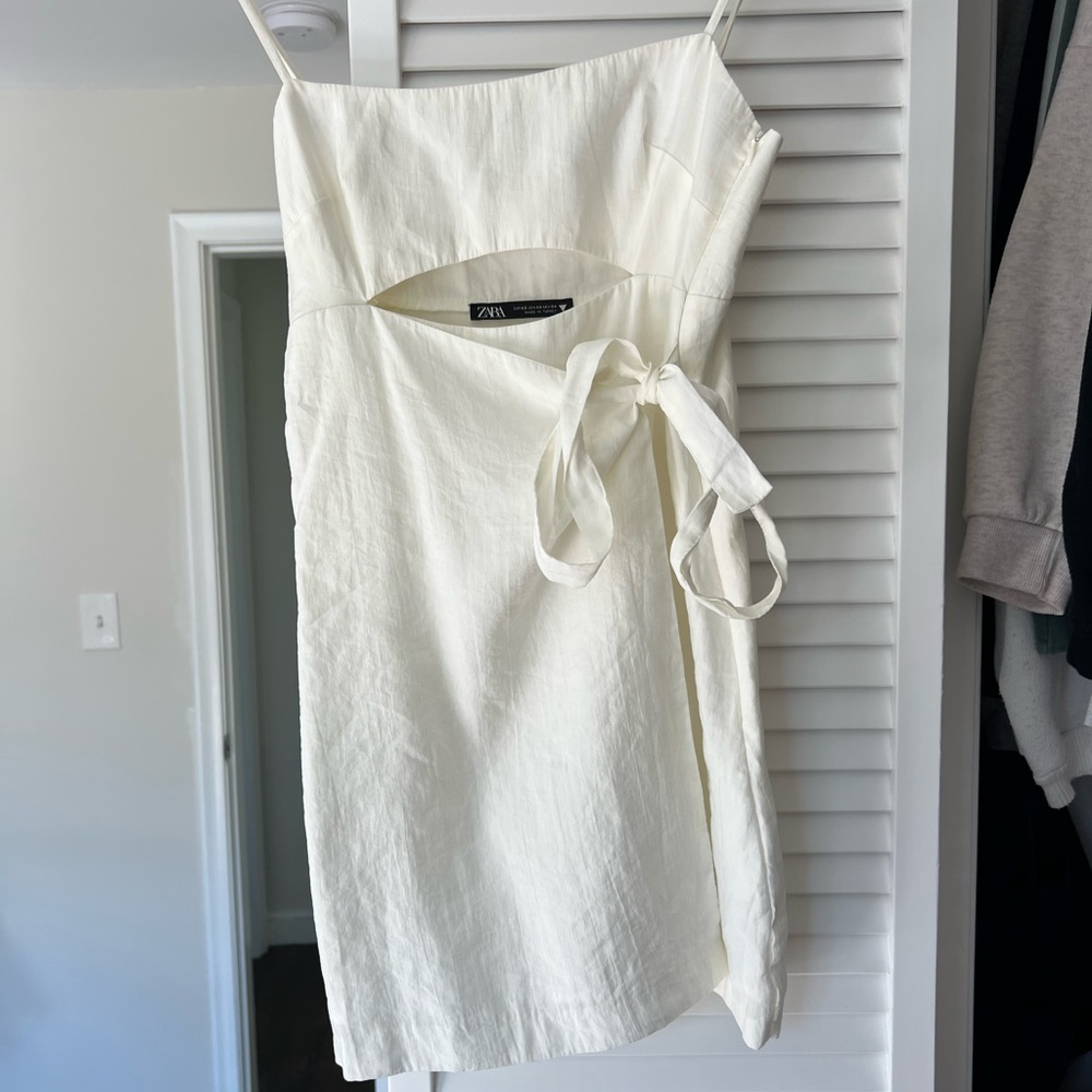 Zara dress white with built in shorts